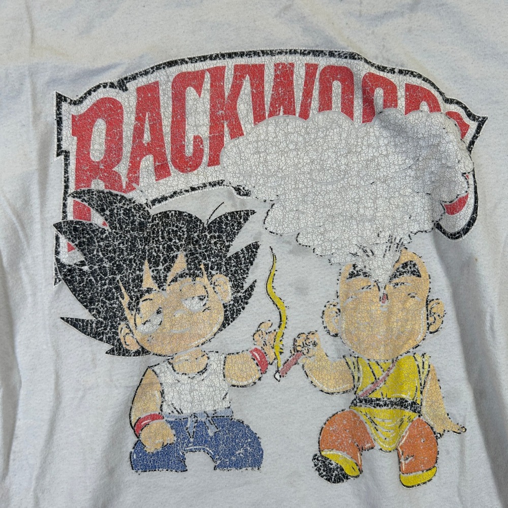 Next Level Backwoods Dragon Ball Z Goku Krillin Graphic Tee Gray XL Parody Shirt